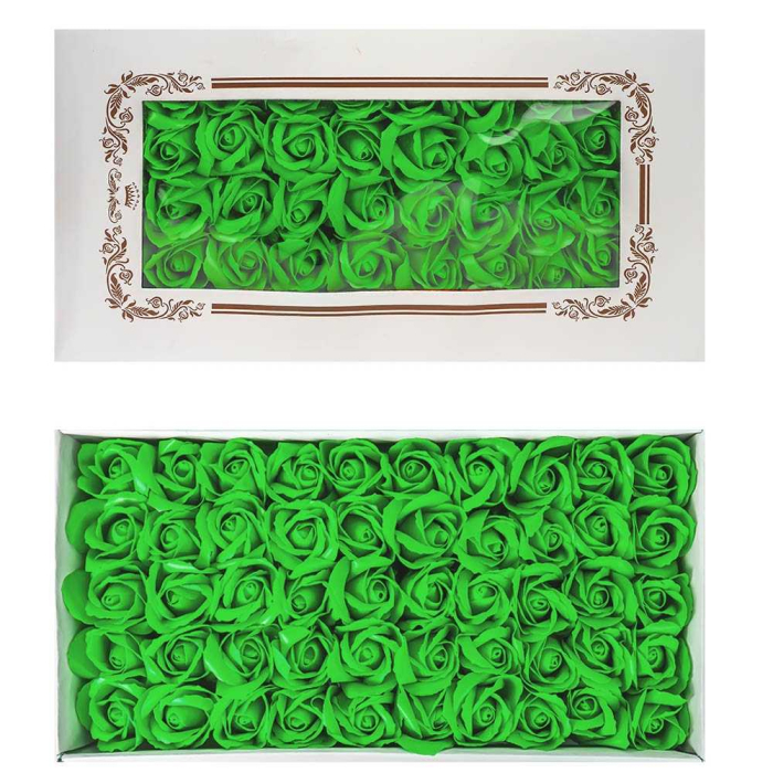 Trandafiri decorativi, din sapun, 50 buc/set - VERDE [3]