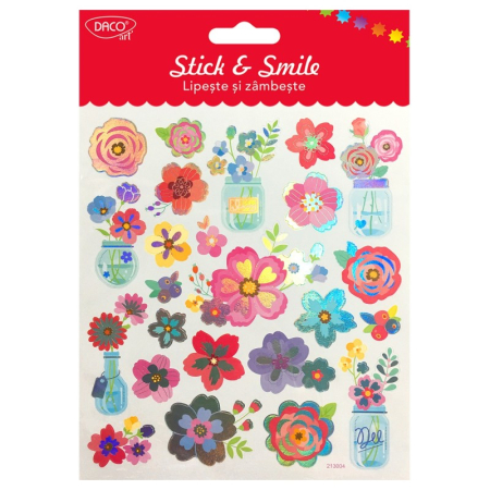 Abțibilduri creative - Abtibild - Flori Lipeste si zambeste