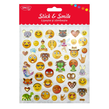Abțibilduri creative - Abtibild - AB071 Smileys Lipeste si zambeste DACO
