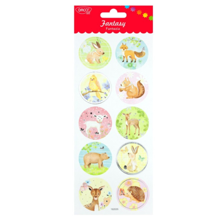 Creative și hobby - Abțibild - AB133 Animale Fantezia DACO