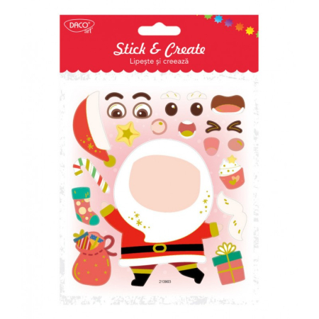 Creative și hobby - Abțibild - AB648 Moșul Lipește și creează