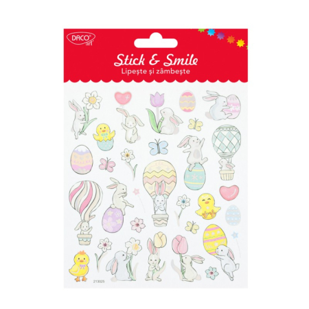 Abțibilduri creative - Abtibild - AB909 Iepuri Pastel Daco