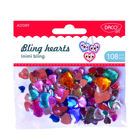 Accesorii Craft - Accesorii craft - AD089 inimi bling DACO