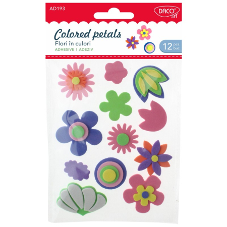 Accesorii Craft - Accesorii craft - AD193 Flori in culori spuma autoadeziva DACO
