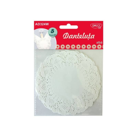 Accesorii Craft - Accesorii craft - AD324W danteluta alba DACO