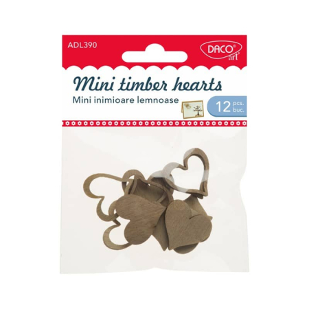 Accesorii Craft - Accesorii Craft - AD390 Mini inimioare lemnoase DACO