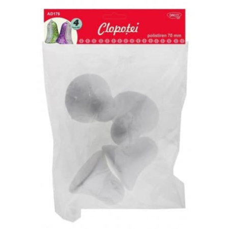 Accesorii Craft - Accesorii craft - Clopotei polistiren set4 70mm AD176