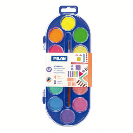 Acuarele - Acuarele Milan Fluo si Metal 12 culori