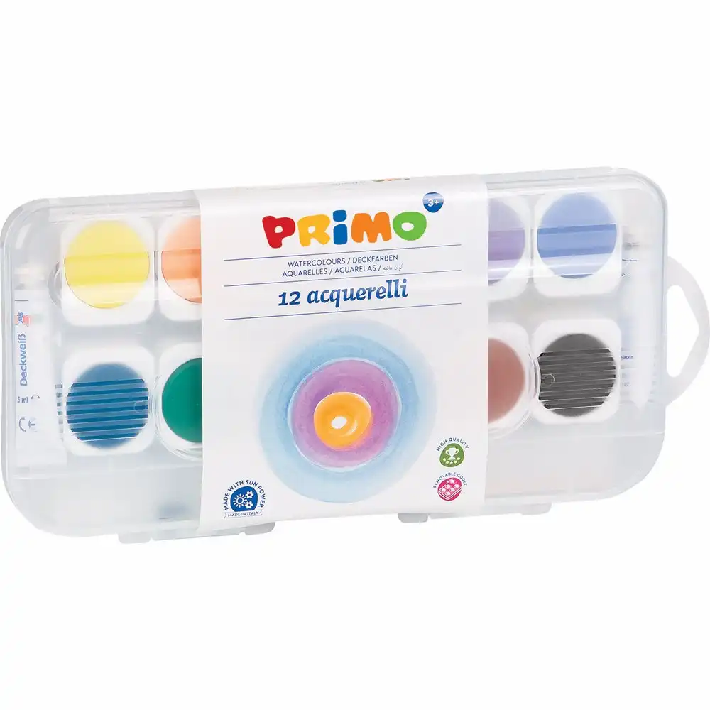 Acuarele - Acuarele Morocolor Primo, pastila 30 mm, 12 culori/set