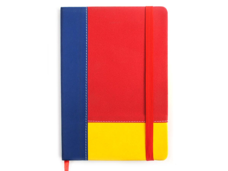 Agende - Agenda A5 nedatata tricolora cu elastic 192 pagini