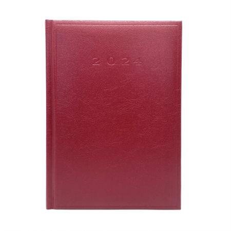 Agende - Agenda datata 2024, format A5, 352 file, culoare bordo