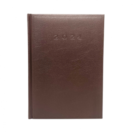 Agende - Agenda datata 2024, format A5, 352 pagini, culoare maro