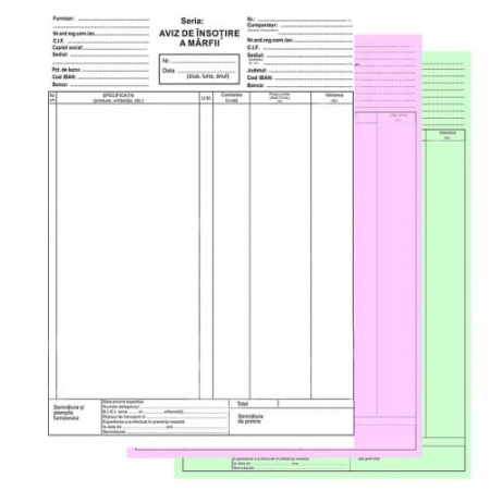 Registre & Formulare - Aviz de insotire a marfii, autocopiativ A4, 3 exemplare