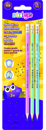 Creioane Colorate - Blister Creioane Strigo HB Pastel X3