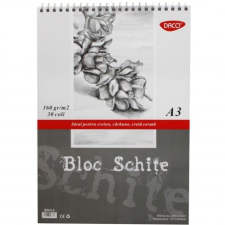 Blocuri de desen - Bloc A3 schite 160gr 30 file DACO