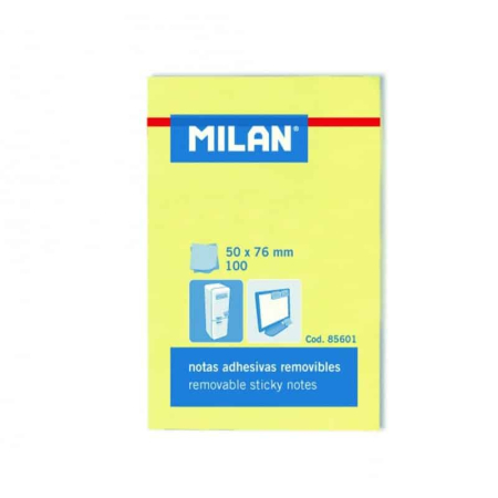 Notes & Post-it - Bloc notes adeziv 50x76 Galben Pal Milan