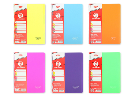 Caiete - Caiet A4 5 subiecte 200 file Coperta Plastic