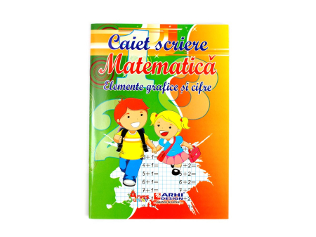 Caiete Scolare - Caiet special de scriere, 24 file, Matematica, elemente grafice si cifre