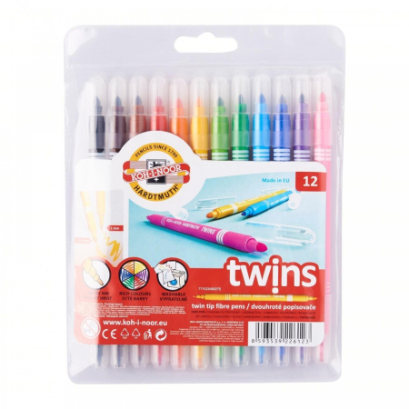 Carioci - Carioca 12 culori 2 capete - Koh-I-Noor