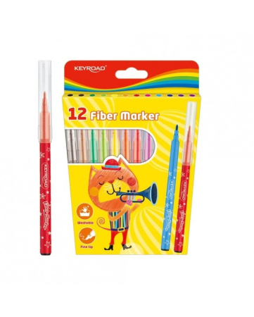 Carioci - Carioca 12 culori/cutie Keyroad Washable