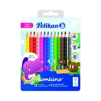 Creioane - Creioane color Combino, set 12 culori+1, cutie metal