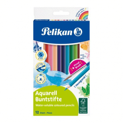 Creioane - CREIOANE COLOR SOLUBILE IN APA, SET 12 CULORI