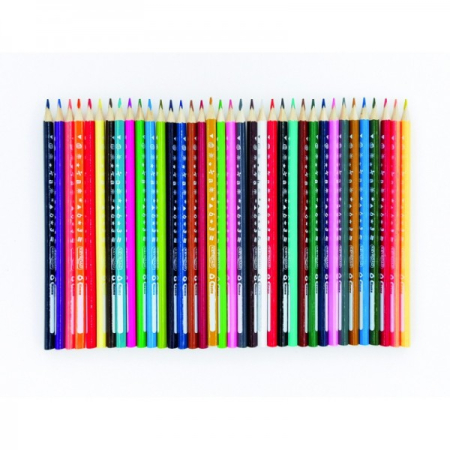 Creioane colorate Keyroad KR972719, triunghiulare, 36 culori, cutie carton [1]