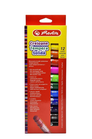 Creioane Colorate - Creioane Tempera Solida 12/set
