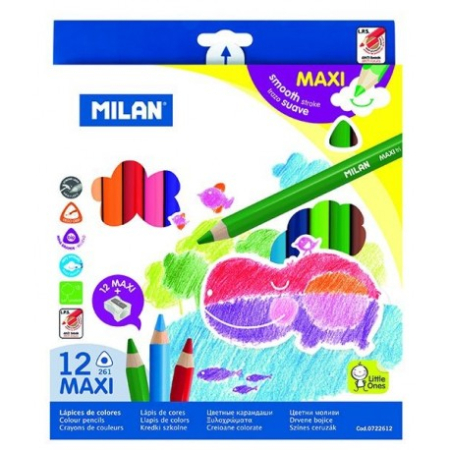Instrumente de Scris - Creion color 12 maxi hexagonal MILAN