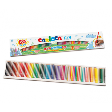 Creioane Colorate - Creion color 80 culori - CARIOCA