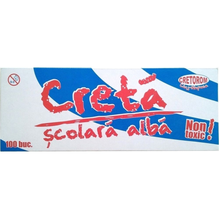 Cretă școlară - Creta alba 100 CRETOROM