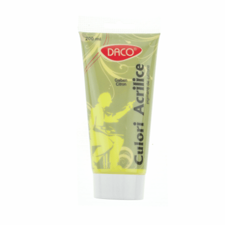 Materiale Pictura - Culori Acril 200ml Daco Galben Citron CU3200GCT