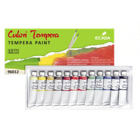 Materiale Pictura - Culori tempera ECADA 12 culori 6ml/tub