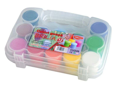 Culori Tempera - Culori Tempera Guasa 12 culori Brillia