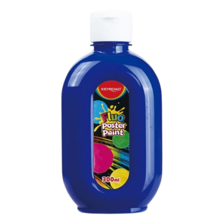 Culori Tempera - Culori tempera Keyroad, 300ml, ALBASTRU FLUO
