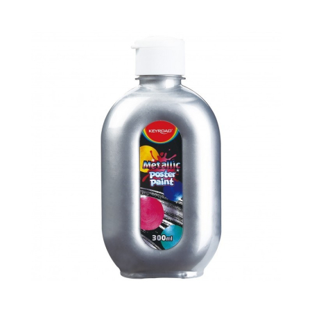 Culori Tempera - Culori tempera Keyroad, 300ml,ARGINTIU METALIZAT