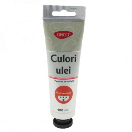 Culori Ulei - Culori ulei, 100 ml Rosu Vermilon, Daco