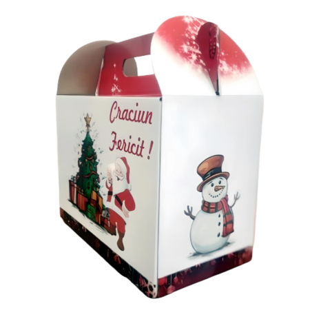 Cutii carton depozitare - Cutie cadou Crăciun Moș Crăciun & Brad 280x155x250 | LibrariaJunior.ro