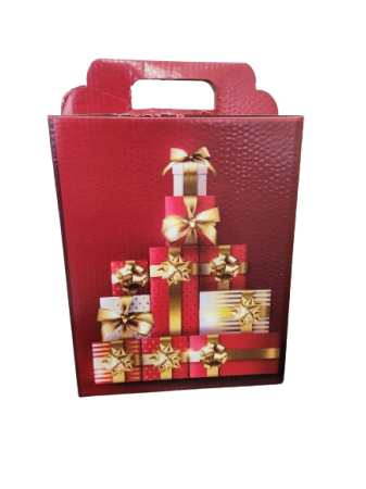 Cutii carton depozitare - Cutie Carton Cadou Rosie Craciun 280x200x350 mm