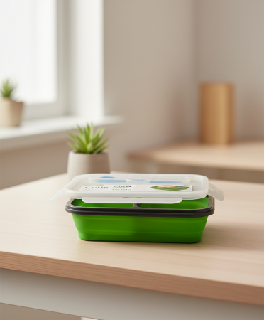 Cutie sandwich pliabila 2 compartimente Verde [1]