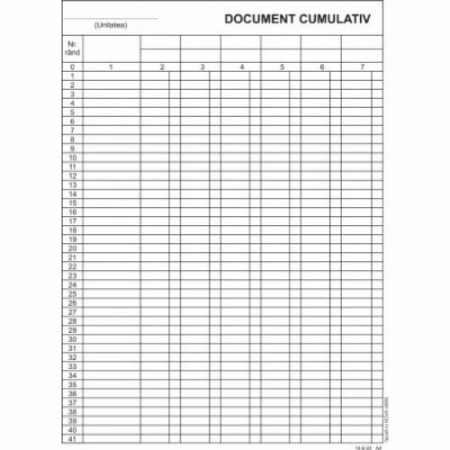 Registre & Formulare - Document cumulativ A4 vertical