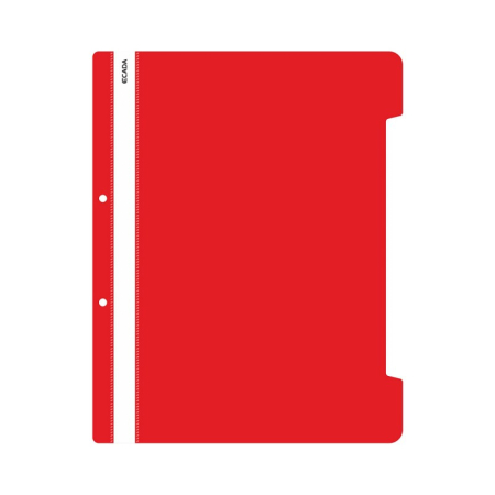 Dosare - Dosar plastic cu sina metalica rosu, Daco