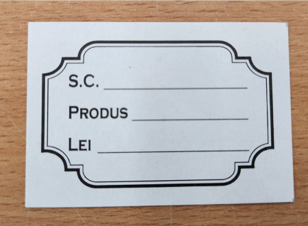 Etichete autocolante - Etichete pret - carton duplex, set/100