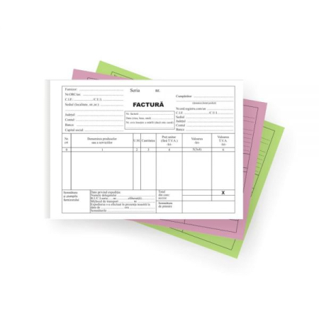 Registre & Formulare - Facturier A6, Autocopiativ 3 exemplare