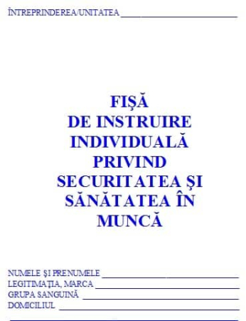 Registre & Formulare - Fisa Individuala Protectia Muncii Albastru
