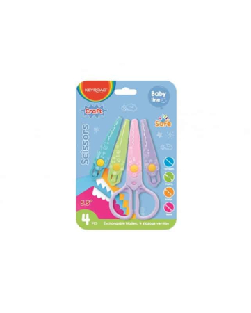 Foarfeci școlare - Foarfeca creativa cu 4 rezerve Keyroad Baby Line