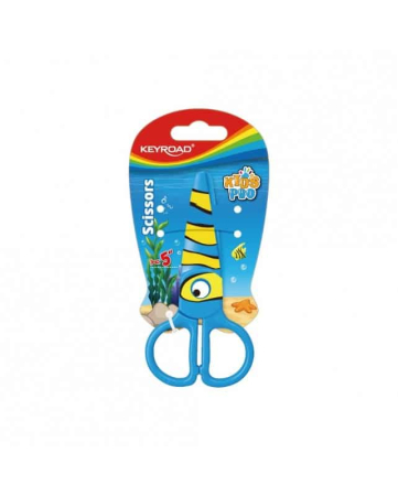 Foarfeci școlare - Foarfeca plastic Keyroad Kids Pro, Peste albastru, 1 bucata/blister