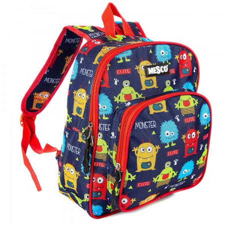 Ghiozdane - Ghiozdan de gradinita Mesco cu 2 compartimente, Cute Monster