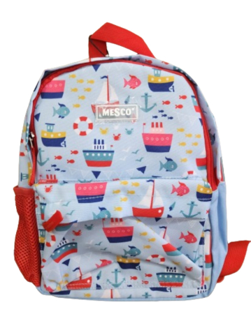 Ghiozdane - Ghiozdan de gradinita Mesco cu 2 compartimente, Vaporase, Turcoaz, 32x26x10 cm