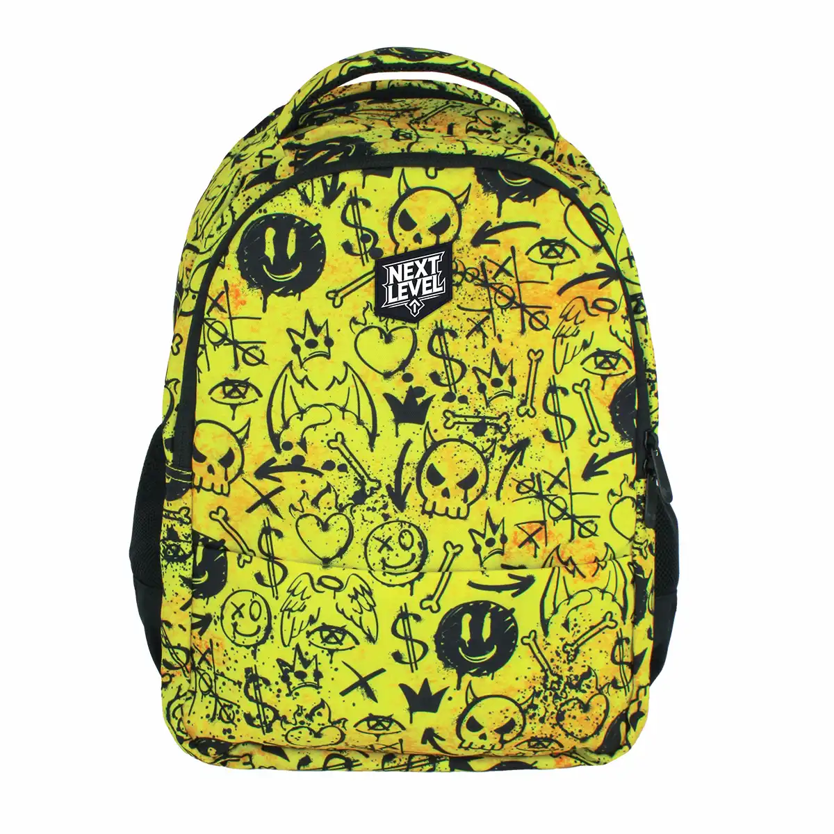 Rechizite Școlare - Ghiozdan Next Level 2 compartimente 48x33x20cm design galben